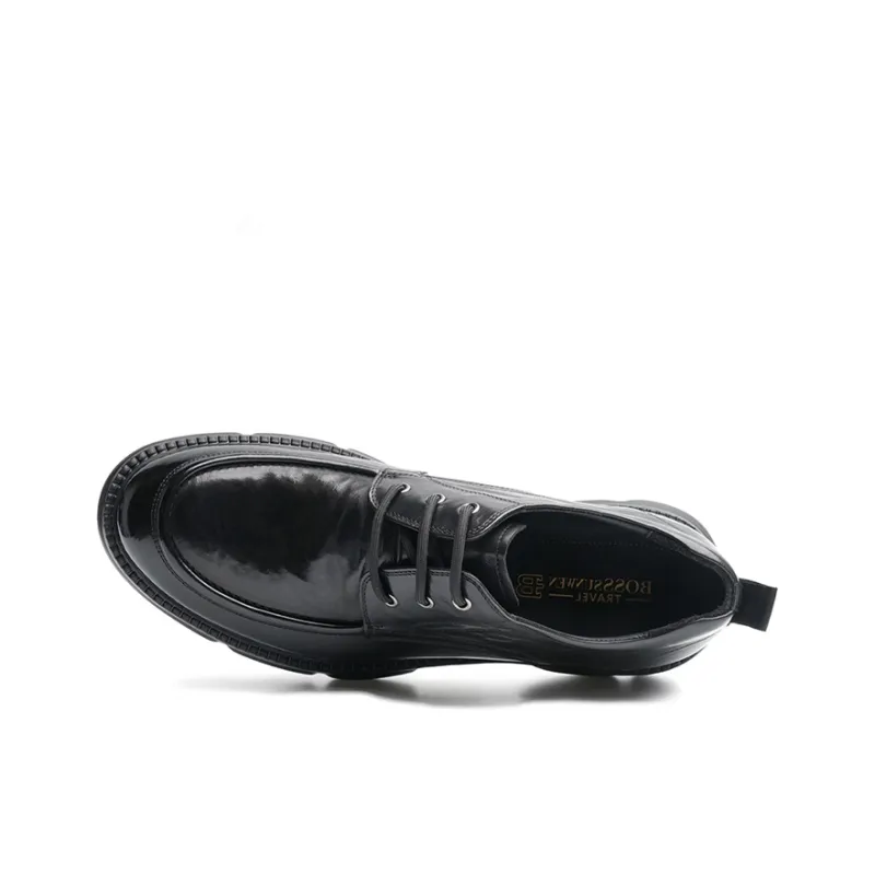 BOSSSUNWEN Dress Shoes Men Low Top Black-2