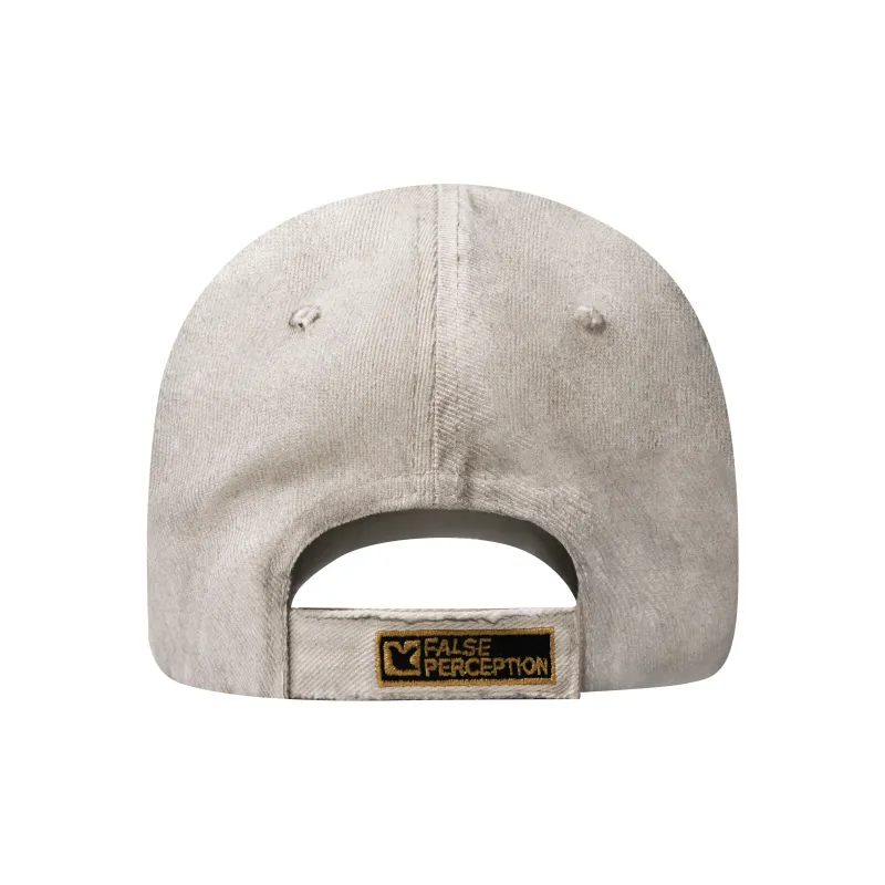 False Perception Cotton Baseball Caps Unisex Dirty Gray-3