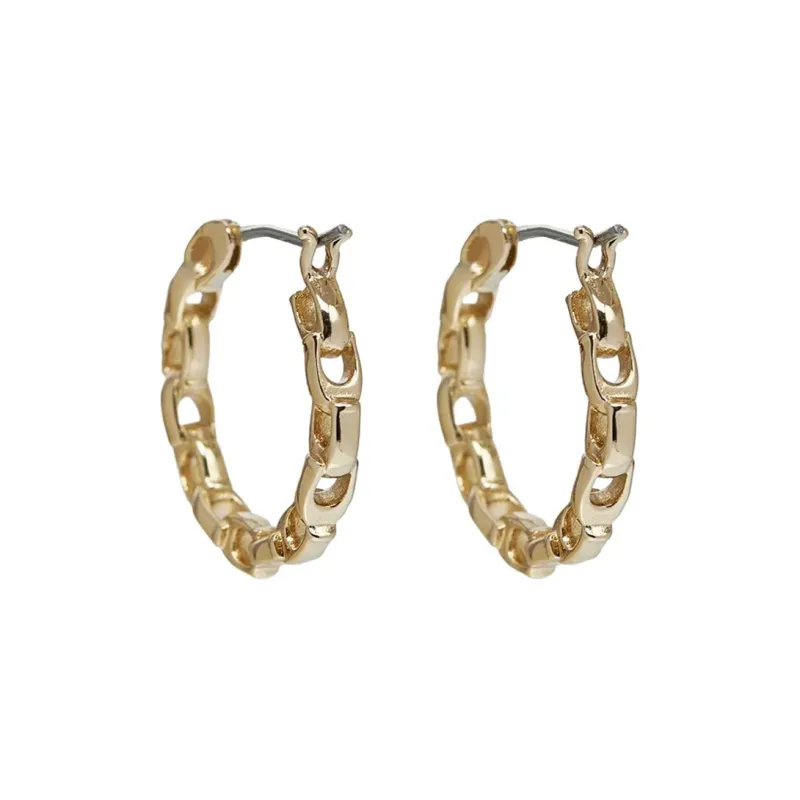 COACH Brass Earrings Unisex Gold-1