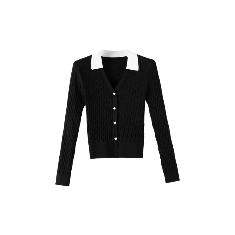 Late White Knitwear Women's Black-1