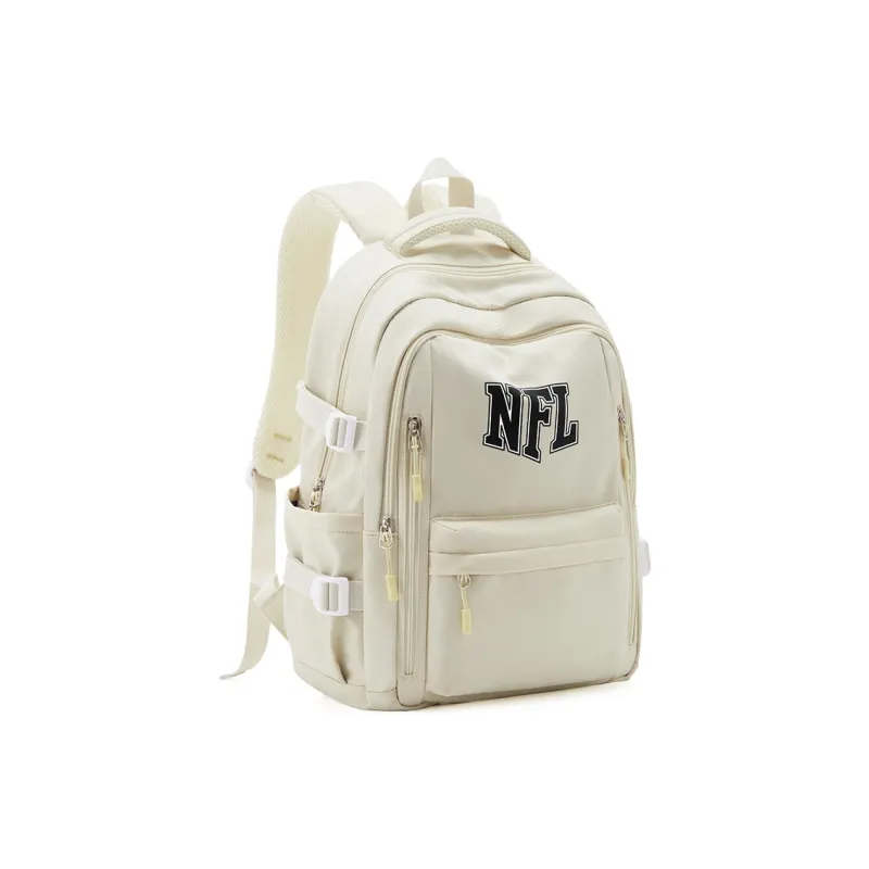 NFL Fabric Backpack Laptop Backpack Unisex Black/Ecru/Light Blue-7