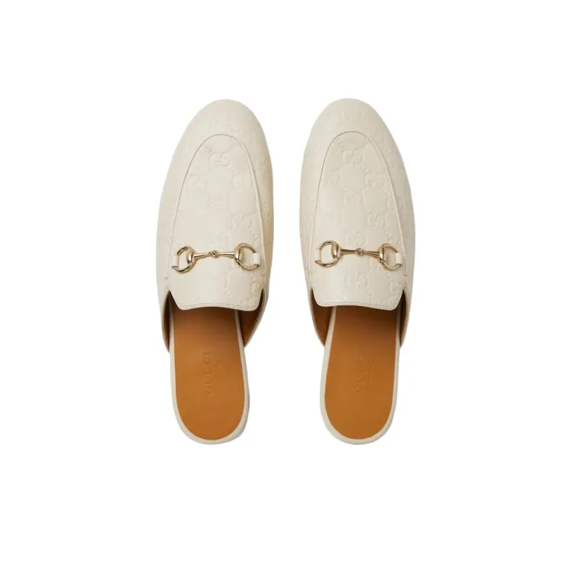 GUCCI Wrap toe Slippers Women's White-3