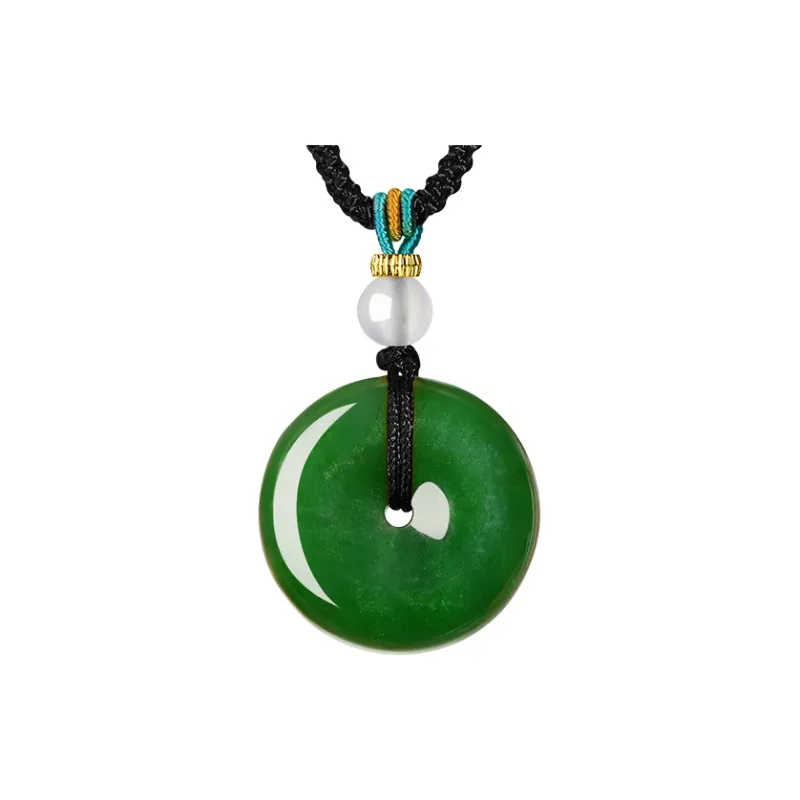 CHOW TAI SENG Peace Buckle Hetian Jade Necklace Pendant Jasper Unisex-7