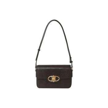 ATHE VANESSABRUNO Cow Leather Crossbody Bag Shoulder Bag Small Size Women's Dark Brown