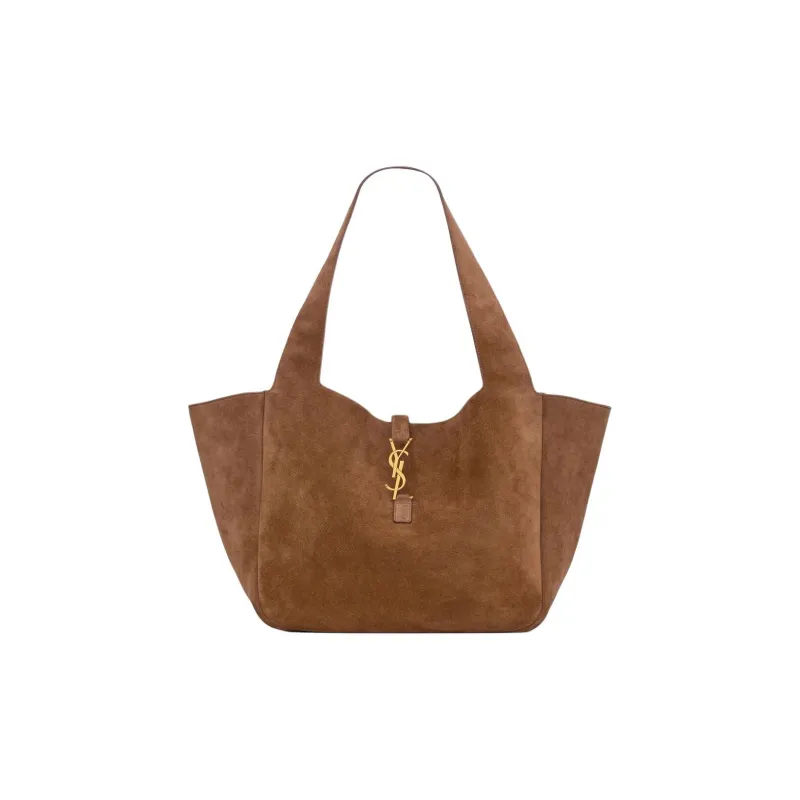 SAINT LAURENT LE5A7 Suede One Shoulder Handbag Women's Caramel-0