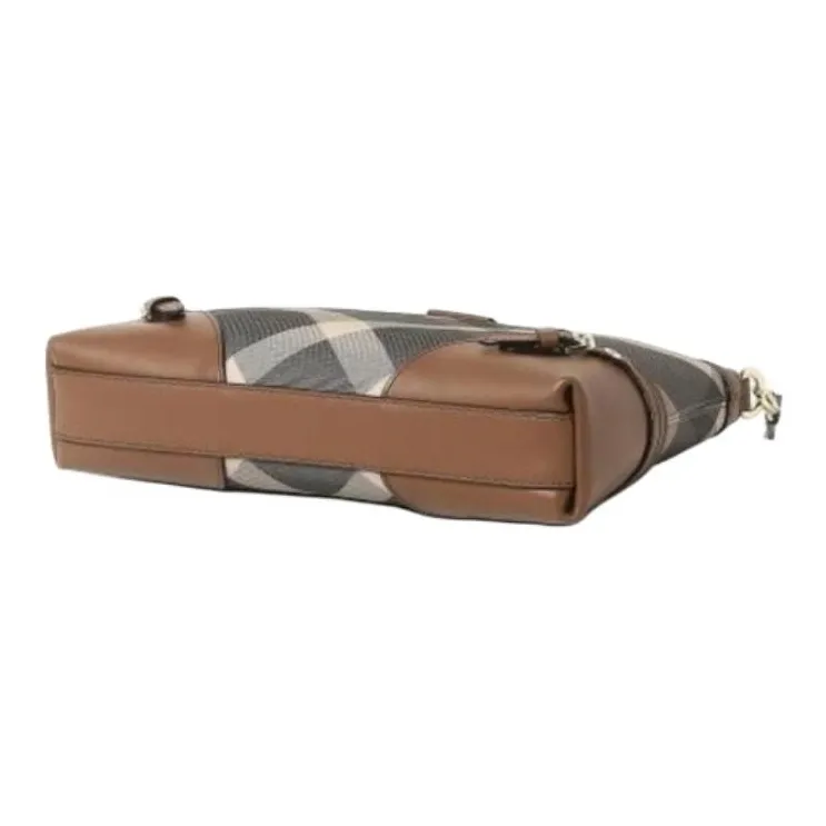 DAKS Synthetic Leather Handbag Shoulder Bag Women's Brown-3