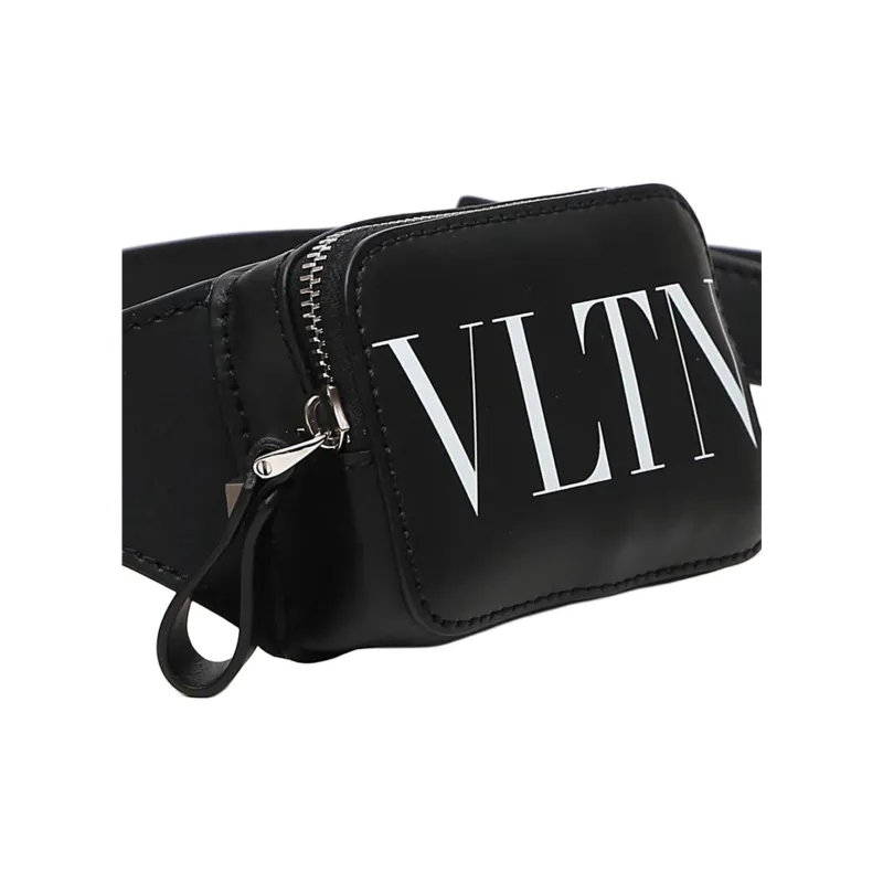 Valentino VLTN Cow Leather Fanny Pack Sling Bags Mini Unisex Black-3