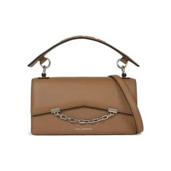 KARL LAGERFELD Leather One Shoulder Handbag Women's Brown