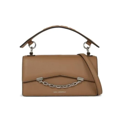KARL LAGERFELD Leather One Shoulder Handbag Women's Brown