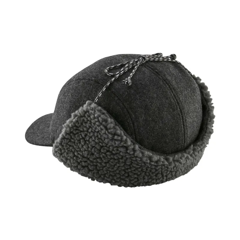 Patagonia Recycled Wool Trapper Hats Men's Dark Gray-2