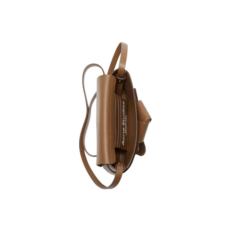 Acne Studios Musubi Calfskin Crossbody Bag Mini Women's Camel Brown-2
