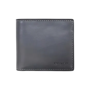 COACH Billfold Wallet Double-Layer Cow Leather Material Card Holder Gift Box Set Wallet Unisex Gray