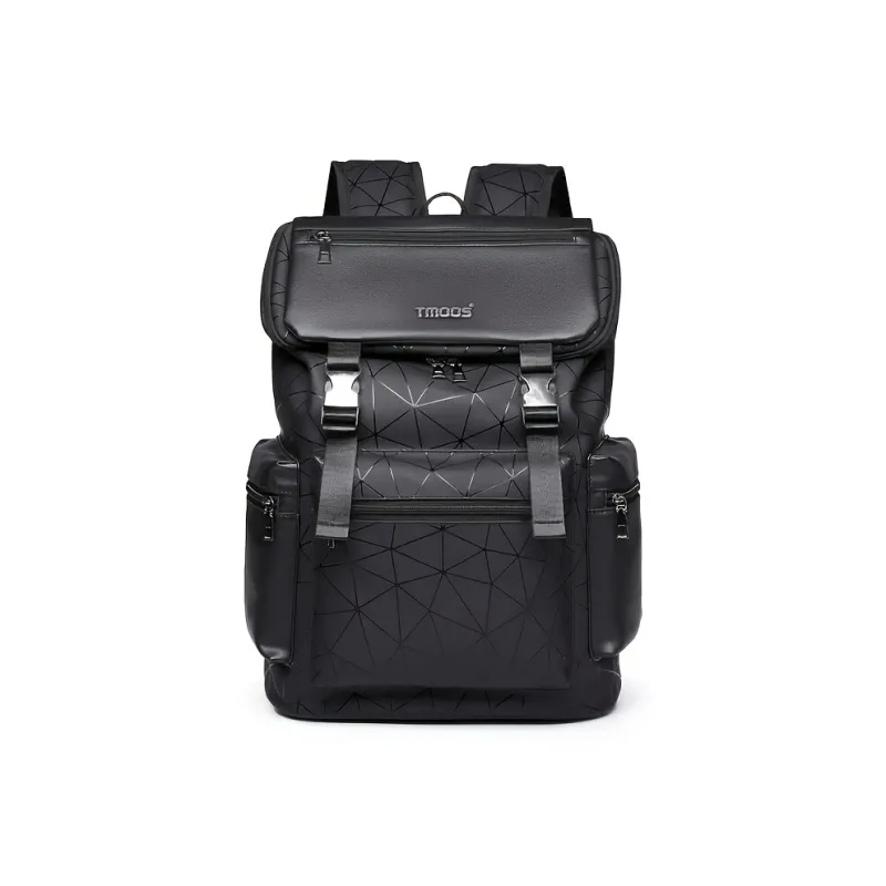 Ceion Keust PU Fabric Backpack Regular Unisex Crocodile Pattern/Diamond Pattern-7