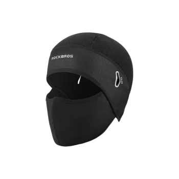 ROCKBROS Riding Equipment Pullover Face Masks Commute Unisex Ice Silk Lycra Fabric Black