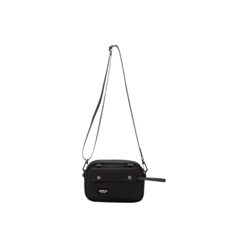 361° Fabric Shoulder Bag Crossbody Bag Small Size Unisex Black