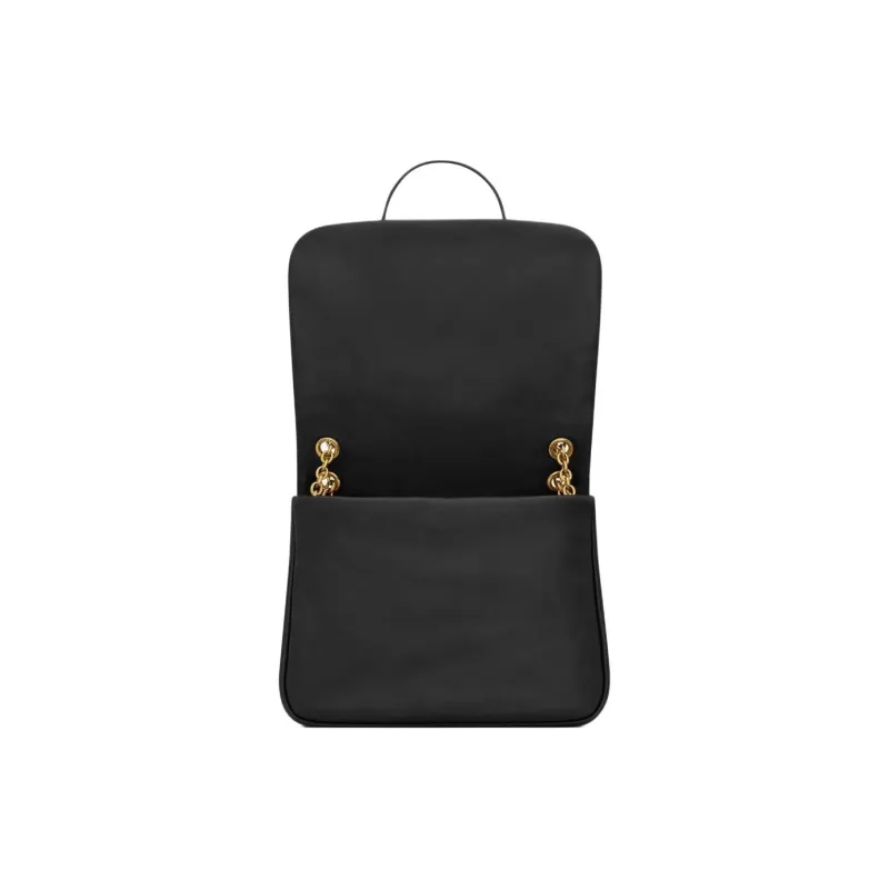 SAINT LAURENT Jamie Sheepskin Handbag Shoulder Bag Medium Size Women's Black-5