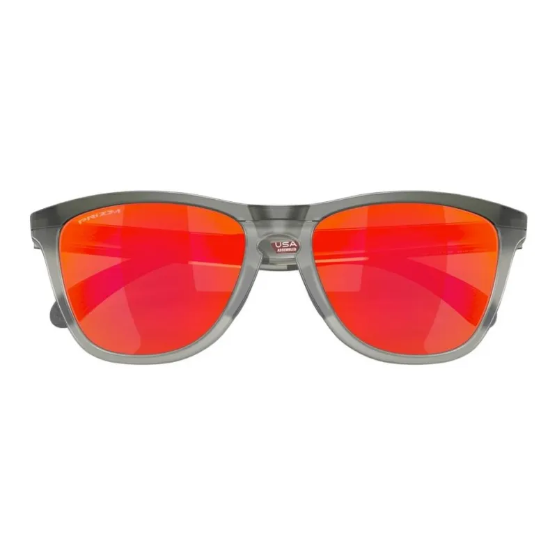 Oakley Acetate Irregular Shape Sunglasses Unisex Gray-4
