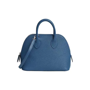 HERMES Bolide Mysore Goat Skin Bowling Bag Shoulder Bag Crossbody Bag Handbag Mini Women's K7 Bleu Obscur Dark Blue