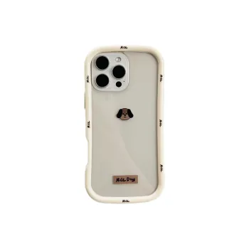 Wei Xin Acrylic Material 2 in 1 Transparent Puppy Phone Cases Compatible With IPhone 16/15 Pro Max/Apple 13/14 Pro/Max