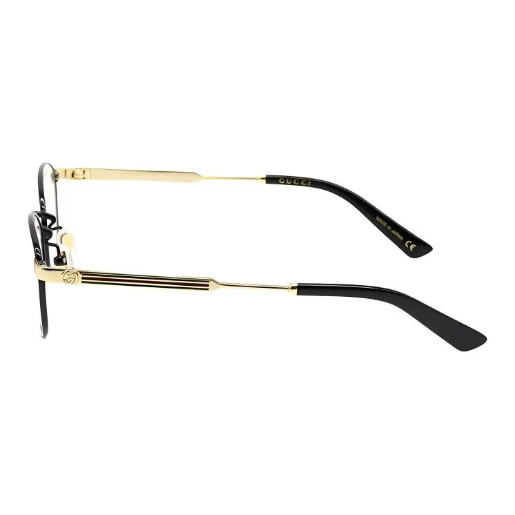 GUCCI Eyeglass Frames Unisex Black Gold Tortoiseshell-2