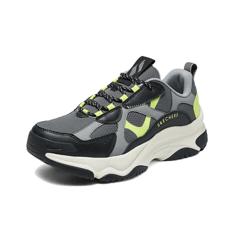 Skechers Street Anti Slip Wear Resistant Low Top Chunky Sneakers Men's Black-2