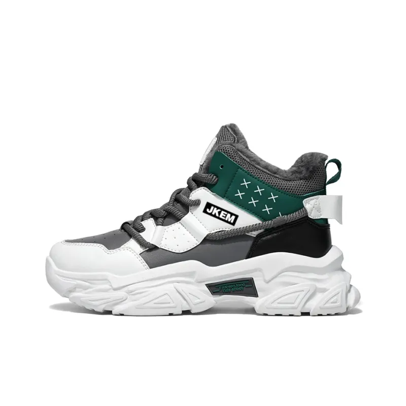 JKEM Cushioning Anti-Slip And Wear-Resistant High-Top Chunky Sneakers Men's-0