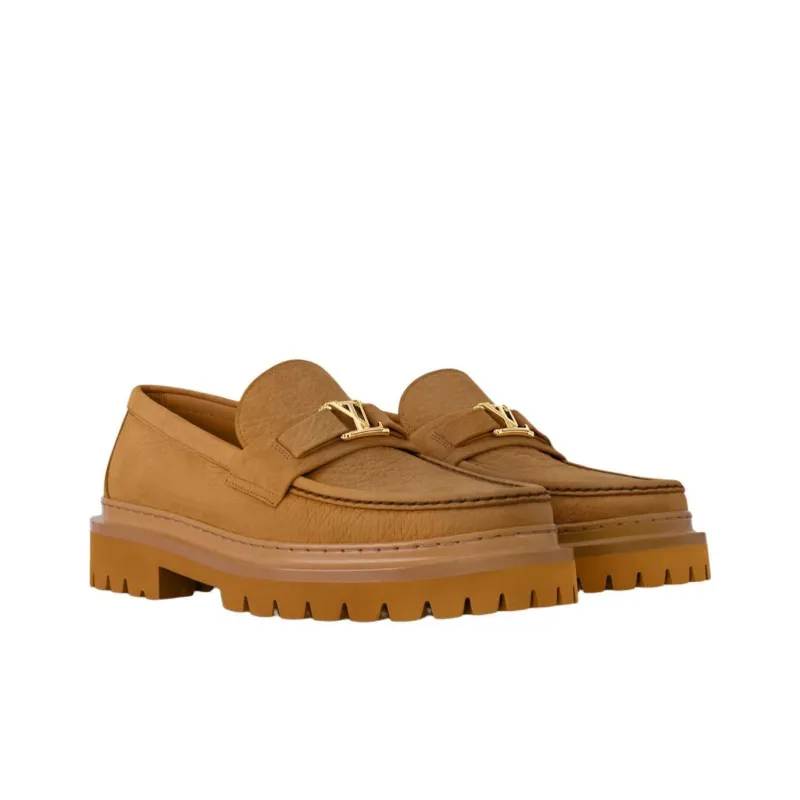 LOUIS VUITTON Major Loafers Men's Brown-2