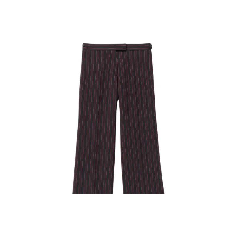 Alexander McQueen Pinstriped Low Rise Trousers-5