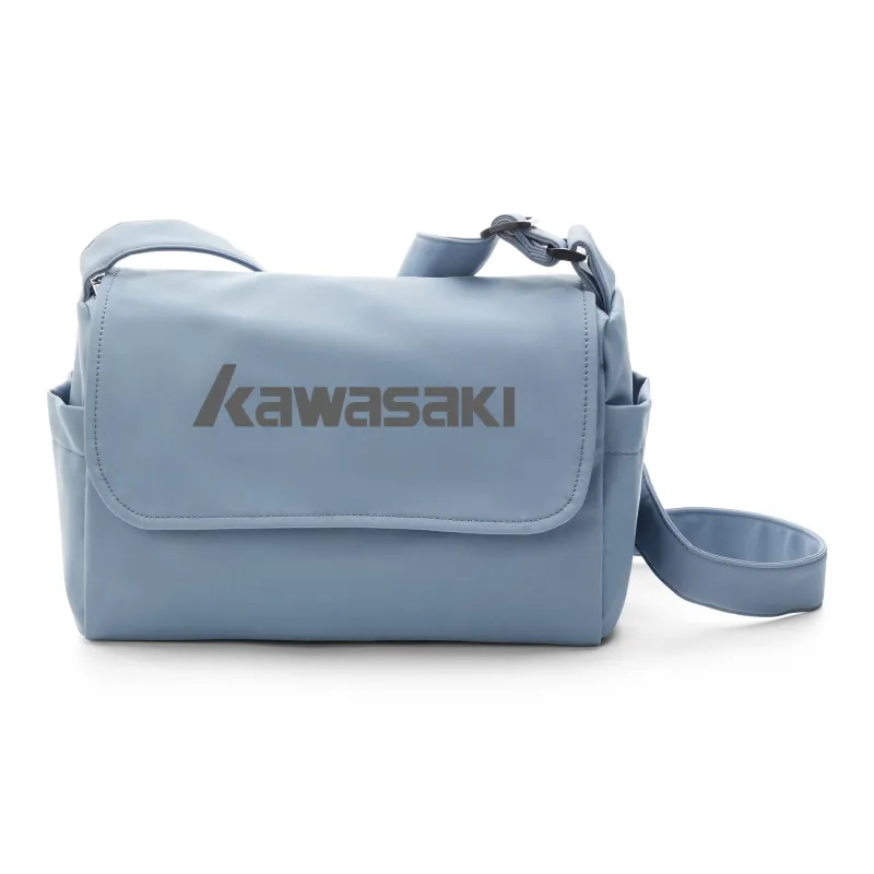 Kawasaki Fabric Crossbody Bag, Shoulder Bag, Messenger Bag Regular Unisex Black/Ecru/Haze Blue-10