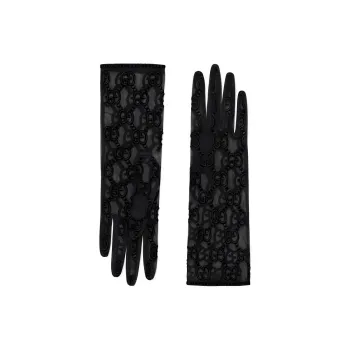 GUCCI Polyamide, Elastane, Polyester Gloves Women's Black