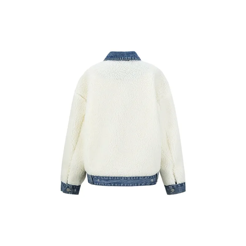 URBAN REVIVO Denim Jacket Women's Raw White-1