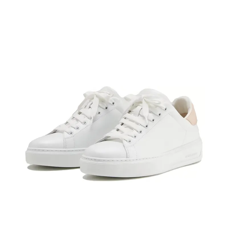 WOOLRICH Wear-Resistant Low-Top Skateboard Shoes Women's White Peach-2