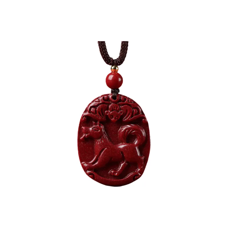 Bubble Scallops Reconstructed Cinnabar Necklaces Unisex-23