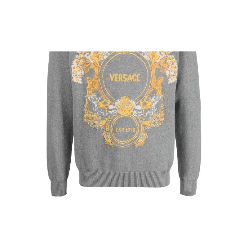 VERSACE Sweaters Men Gray-3