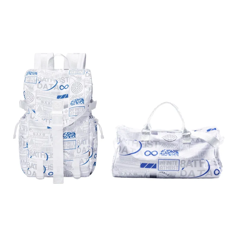 8atheist Polyester Backpack Portable Backpack Tubas Unisex Starry White-10