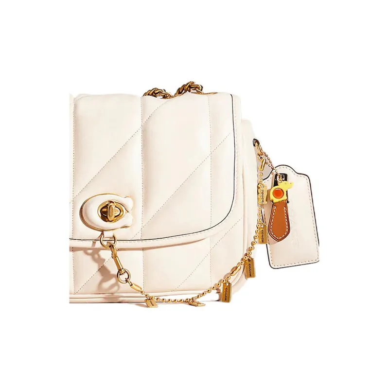 COACH Madison Leather Pillow Bag Handbag Shoulder Bag Medium Size Women's White-3