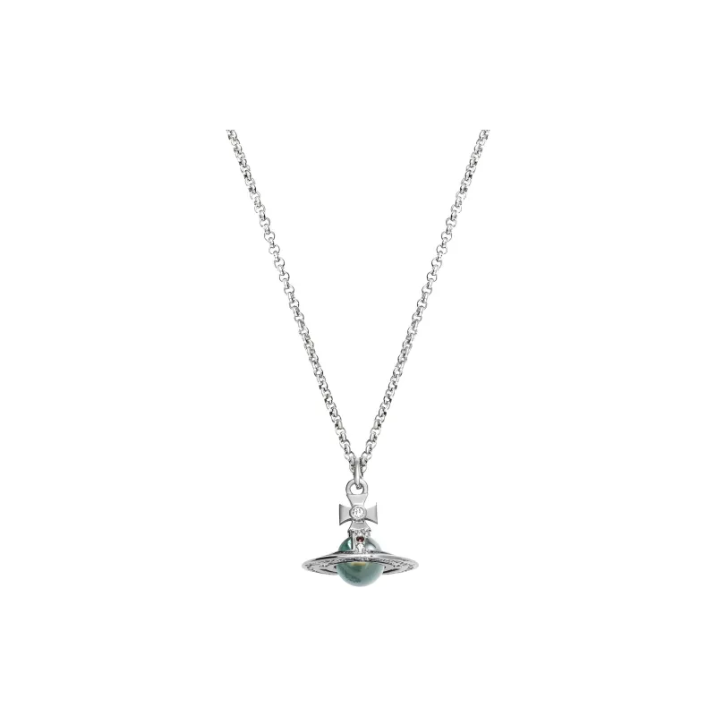 Vivienne Westwood Necklaces Unisex Green Silver-1