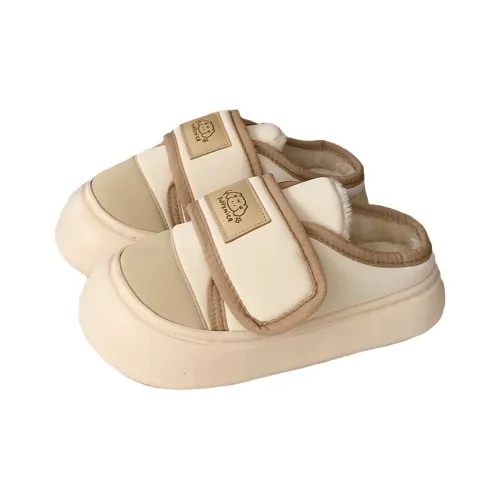 SHIGUDE Cotton Slippers Women's Khaki