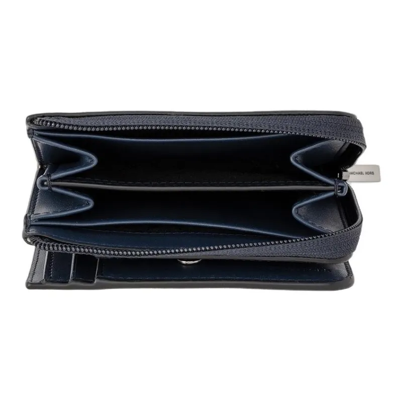 MICHAEL KORS RIVINGTON Regenerated Cow Leather Wallet Women's Marine Blue-3