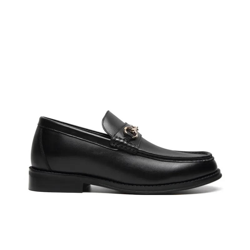 He Jinchang Loafers Men's Black-2