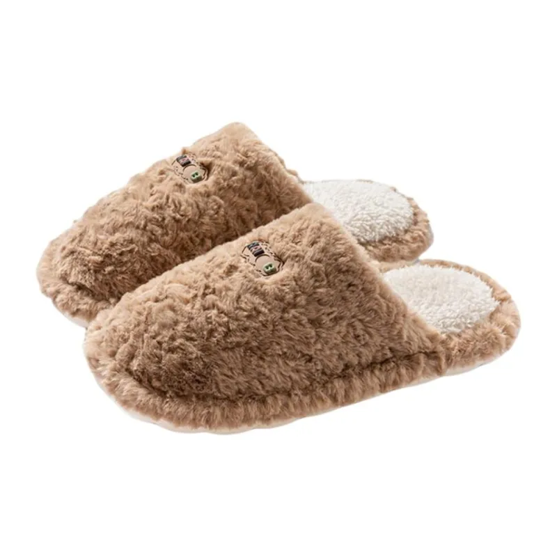 Yu Pu Cotton Slippers For Fall And Winter Indoor Home Use, Slip Resistant, Soft Sole, Warm Plush, Couple Cotton Slipper-6
