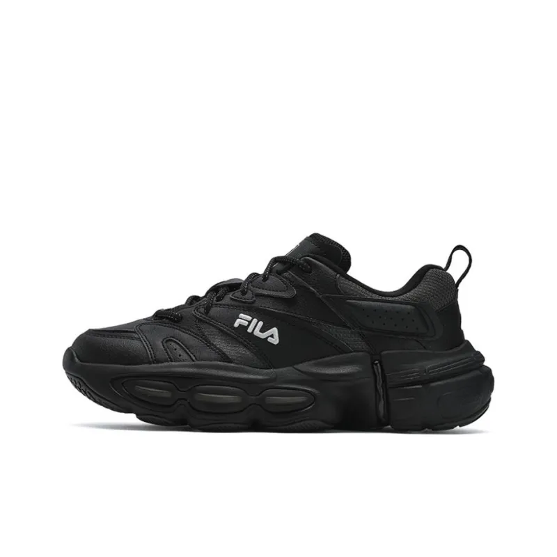 FILA ET Wear Resistant Slip Resistant Low Top Casual Shoes Men's Black-0