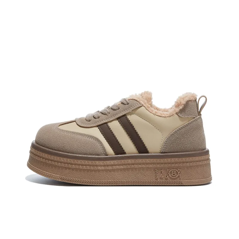 Medd Warm Lightweight Height Increasing Low-Top Skateboard Shoes Women's-7