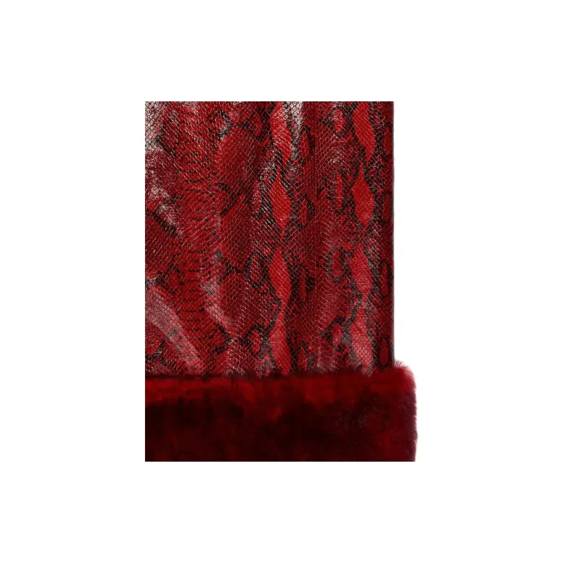 GIVENCHY FW24 Leather Long Skirt Women's Burgundy-3