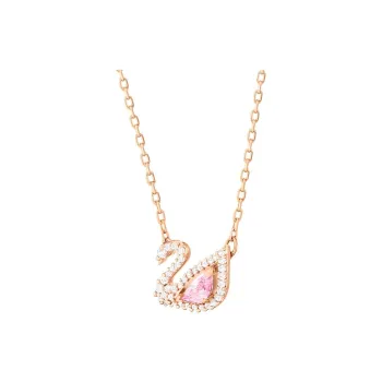 Swarovski Faux Crystal Necklaces Women's Rose Gold Tone Plated