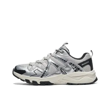 Warrior Wear resistant And Lightweight Low Top Hiking Shoes Unisex Silver Gray