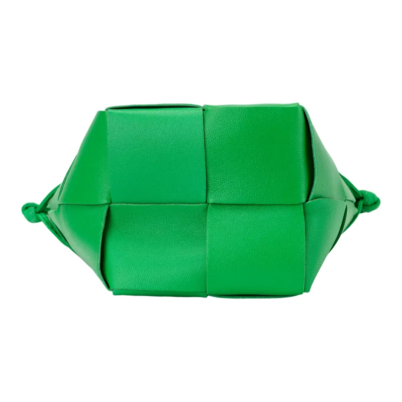 Bottega Veneta CASSETTE Pillow Bag Cow Leather Bucket Bag, Shoulder Bag, Crossbody Bag Regular Women's Green-6