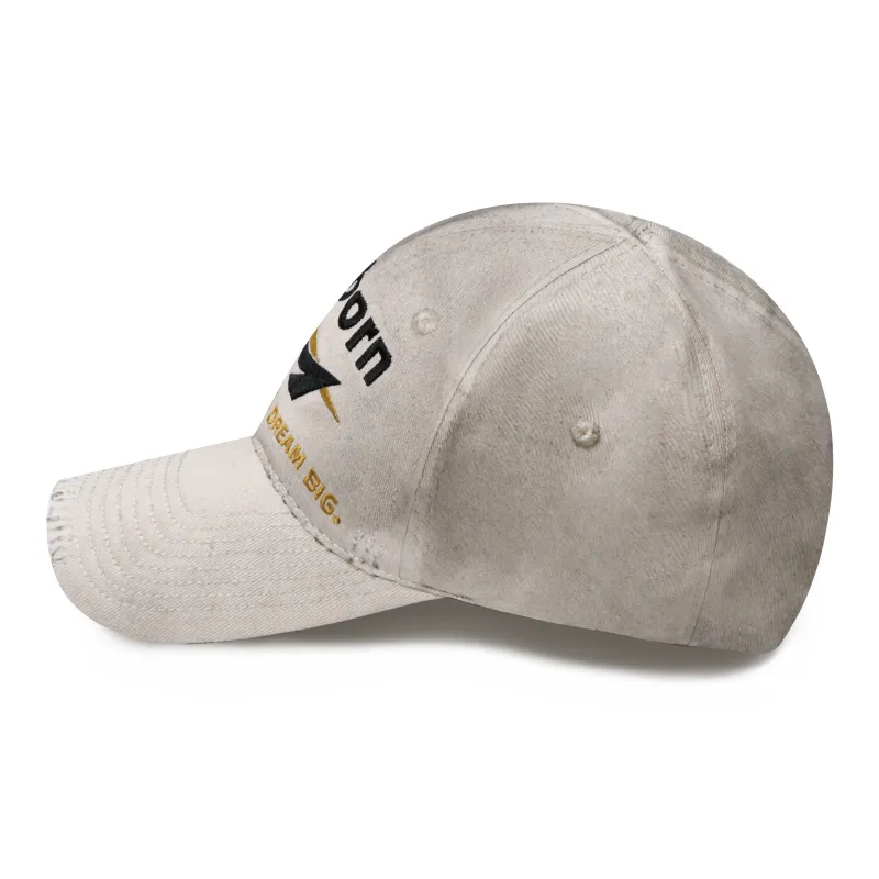 False Perception Cotton Baseball Caps Unisex Dirty Gray-2