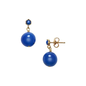 ANNI LU Brass Earrings Women's Blue
