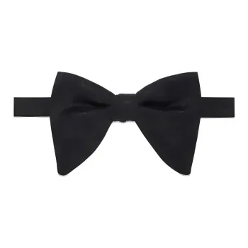 GUCCI Wool Mulberry Silk Cotton Bow Tie Men's Black